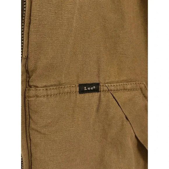 TAN LEE MEN'S SHERPA LINED CANVAS VEST XXL FLEECE WORKWEAR - Picture 3 of 11